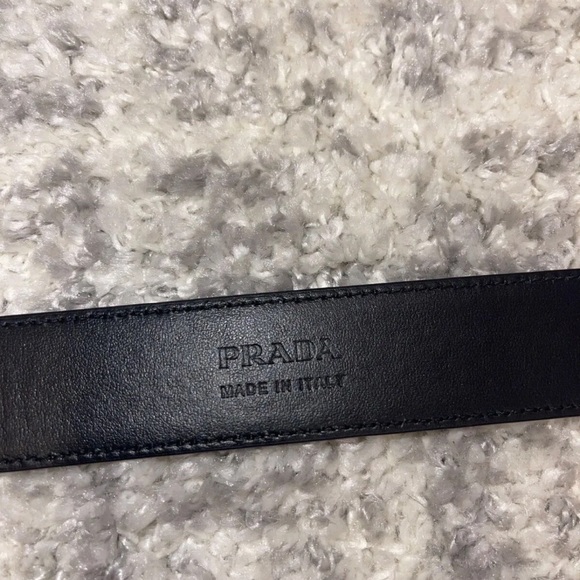 Men’s Prada Triangle Two-Tone Adjustable Belt - Picture 7 of 10